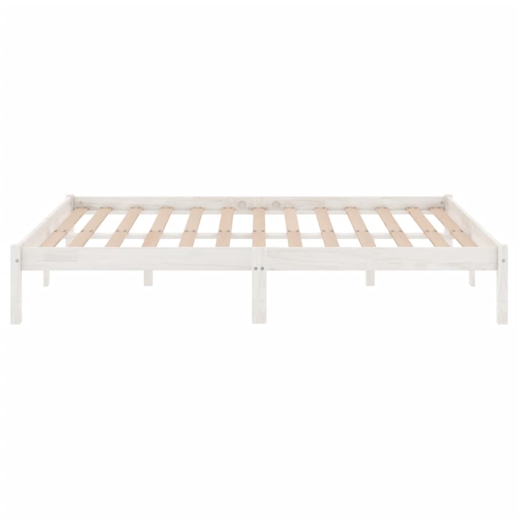 vidaXL Estructura de cama madera maciza de pino blanco 200x200 cm