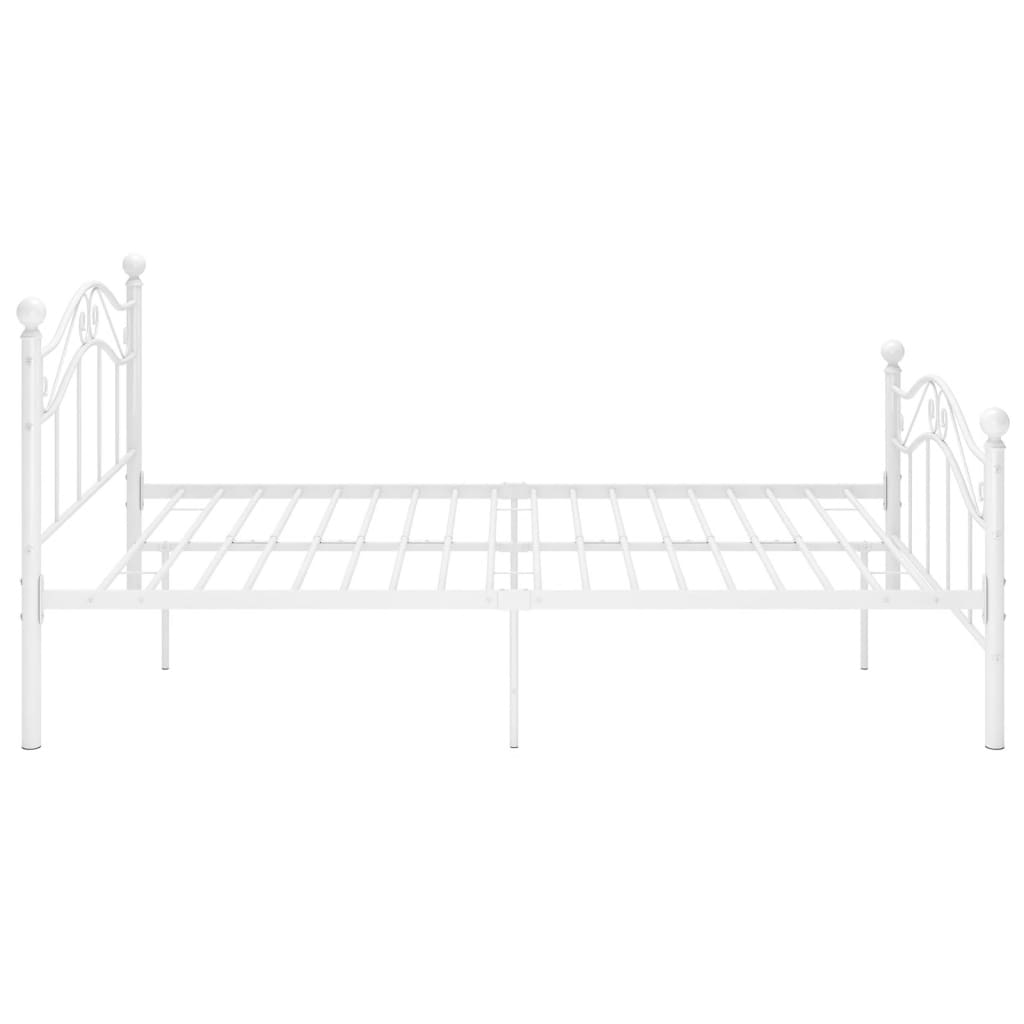 vidaXL Estructura de cama de metal blanco 120x200 cm