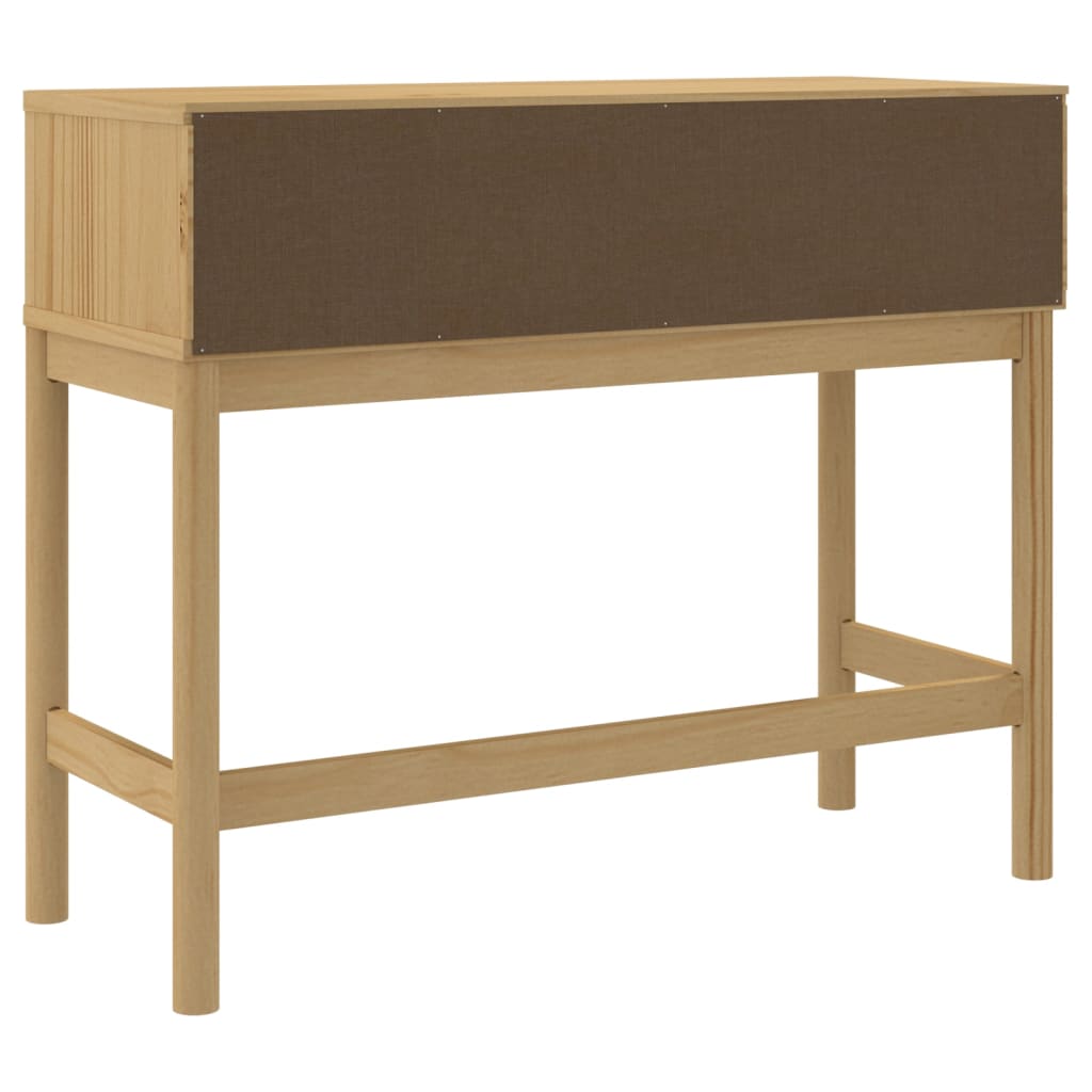 vidaXL Mesa consola FLORO madera maciza de pino marrón 89,5x36,5x73 cm