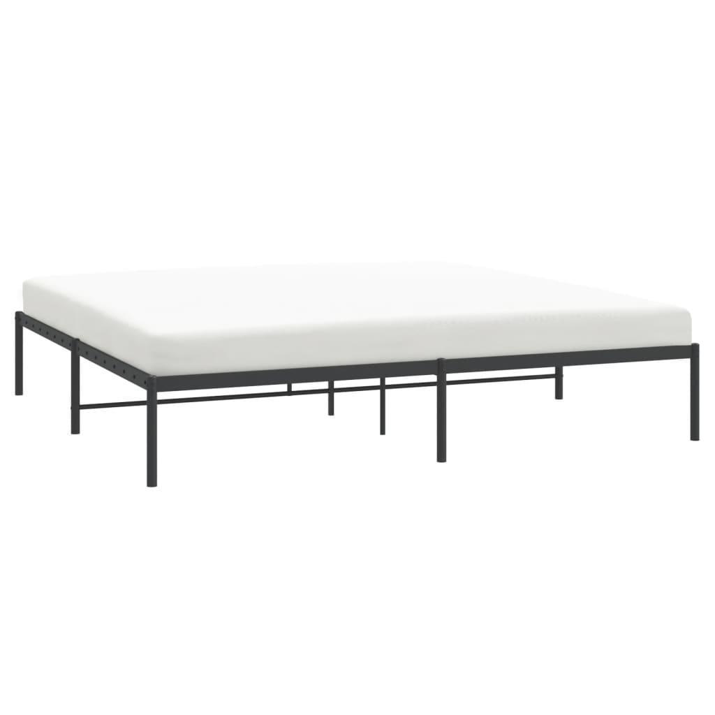 vidaXL Estructura de cama sin colchón metal negro 193x203 cm