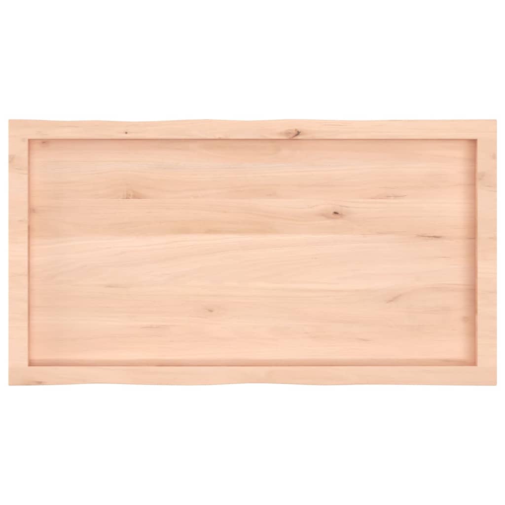 vidaXL Tablero de mesa madera maciza borde natural 100x50x(2-4) cm