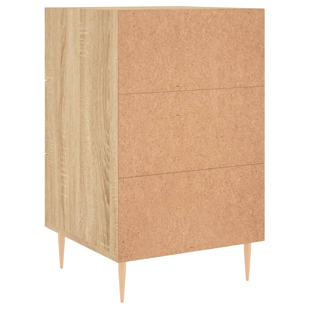 vidaXL Mesita de noche madera de ingeniería roble Sonoma 40x40x66 cm