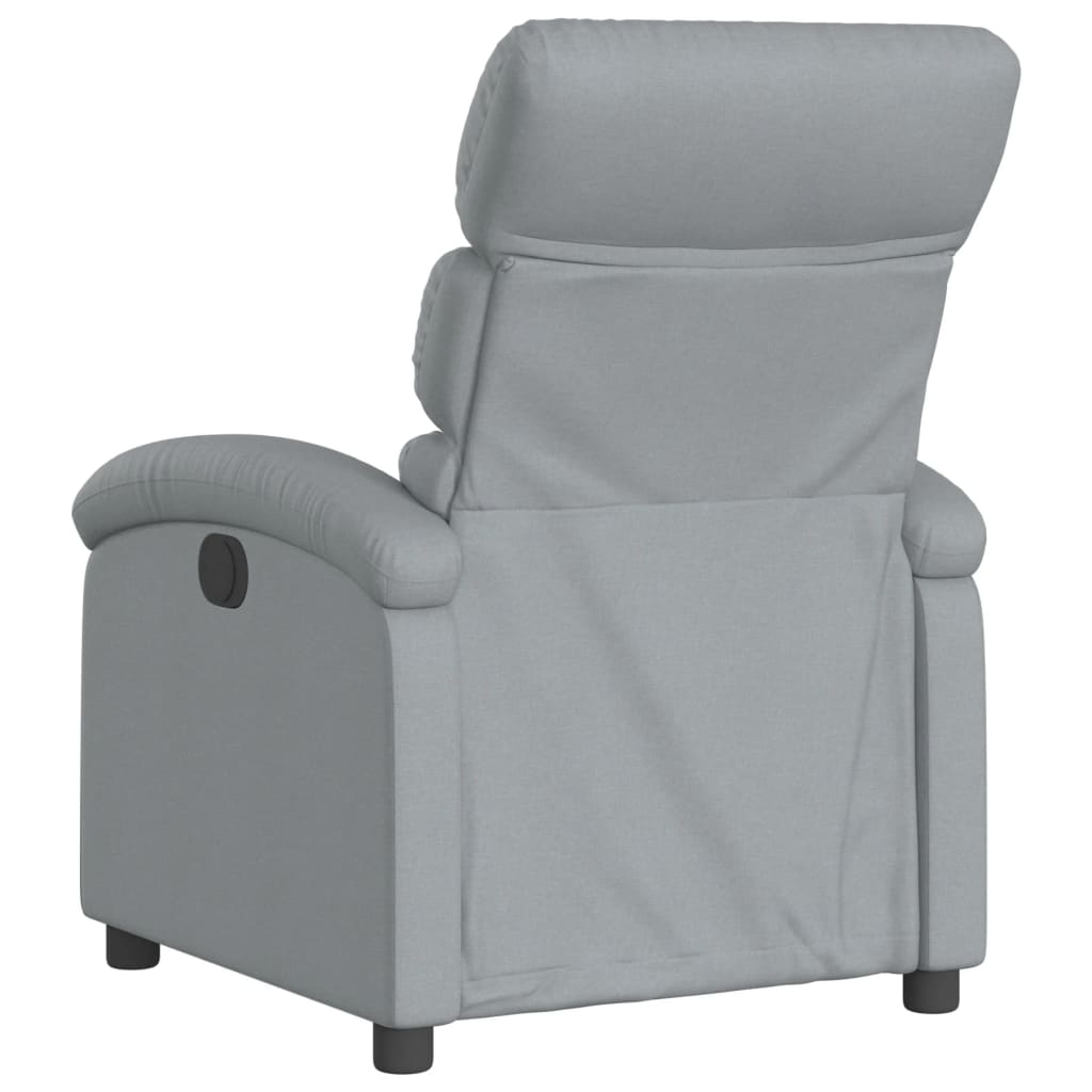 vidaXL Sillón reclinable de tela gris claro