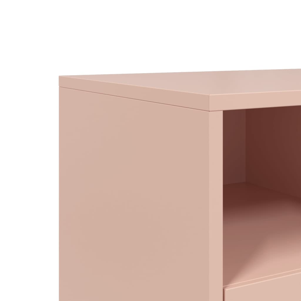 vidaXL Mueble para TV de acero rosa 68x39x60,5 cm