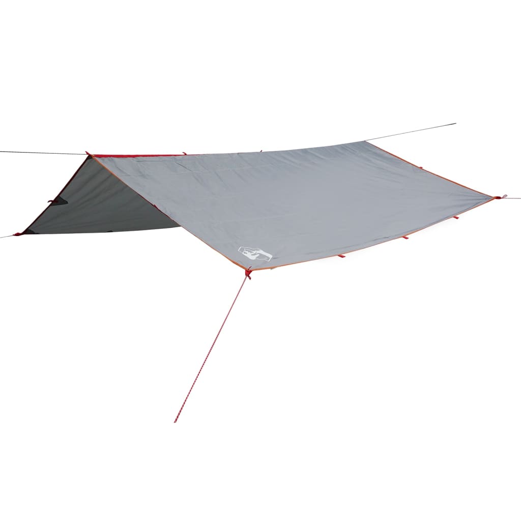 vidaXL Lona de camping impermeable gris y naranja 500x294 cm