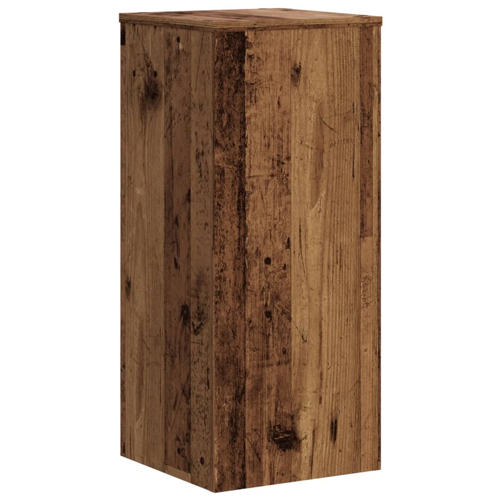 vidaXL Soportes de plantas 2 uds madera roble envejecido 30x30x70 cm