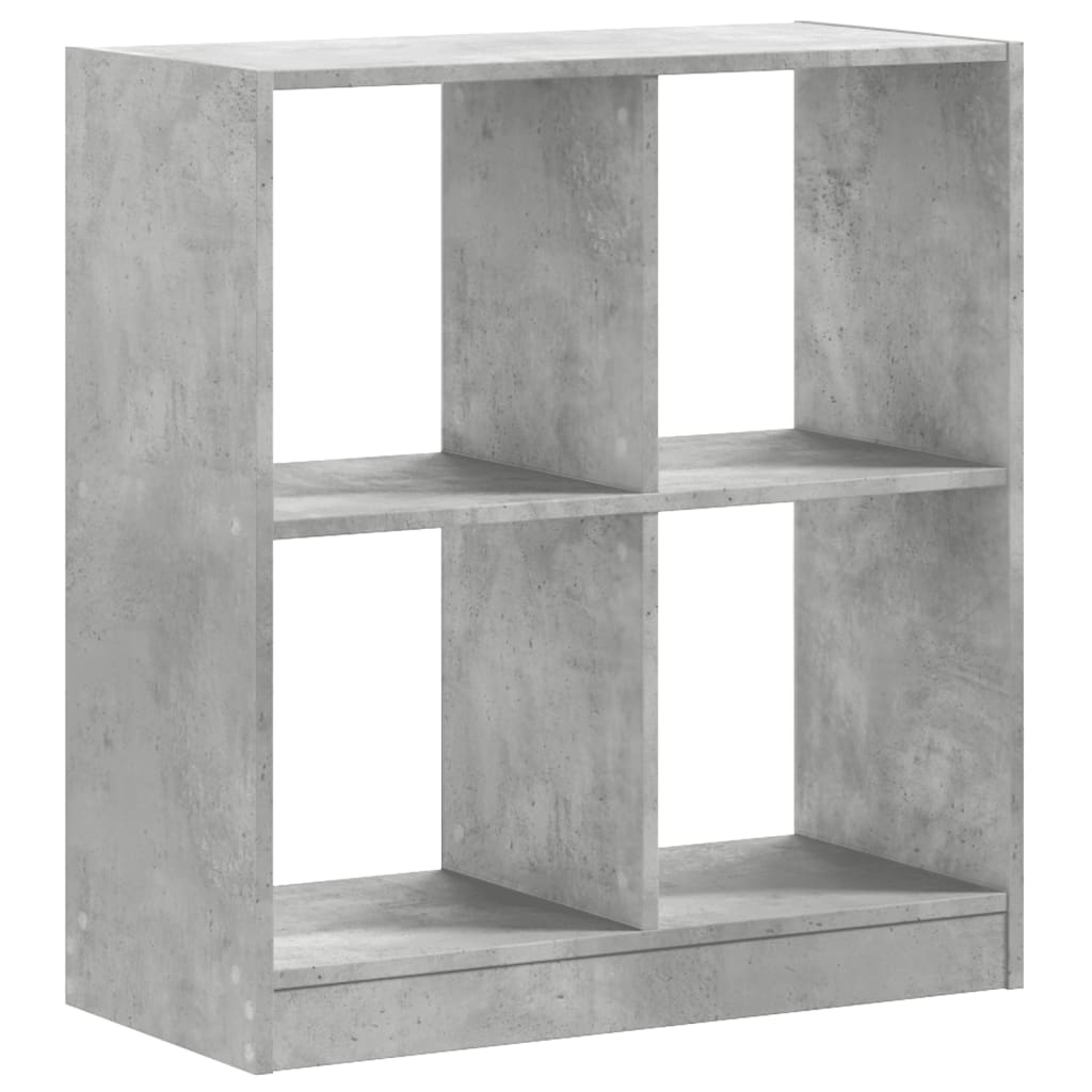 vidaXL Estantería madera de ingeniería gris hormigón 68,5x32x75 cm