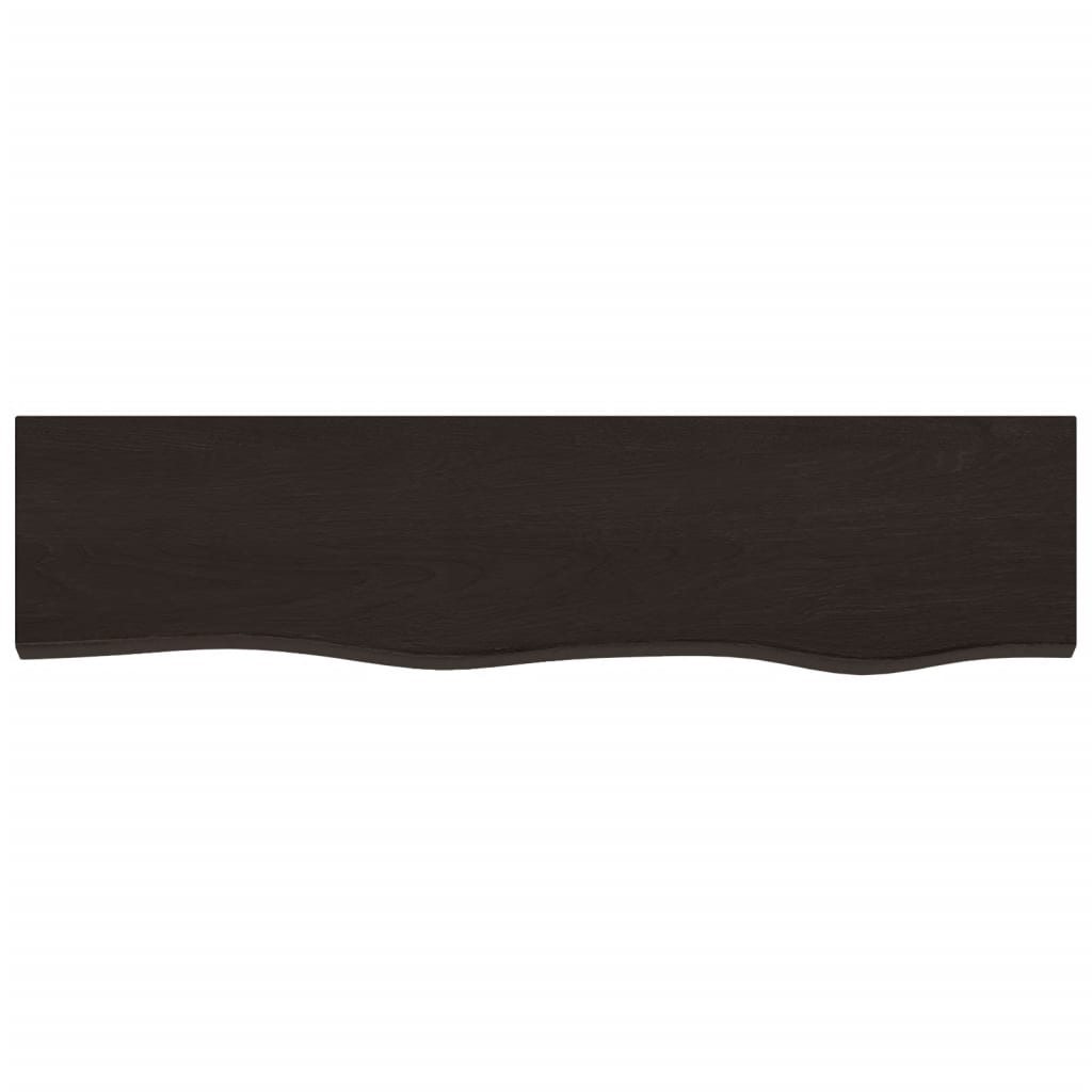 vidaXL Estante de pared madera roble tratada marrón oscuro 80x20x6 cm