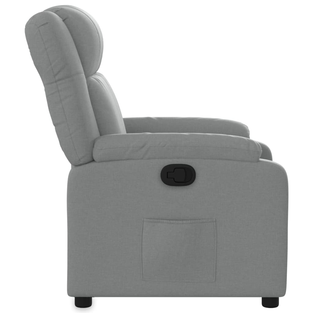 vidaXL Sillón reclinable de tela gris claro