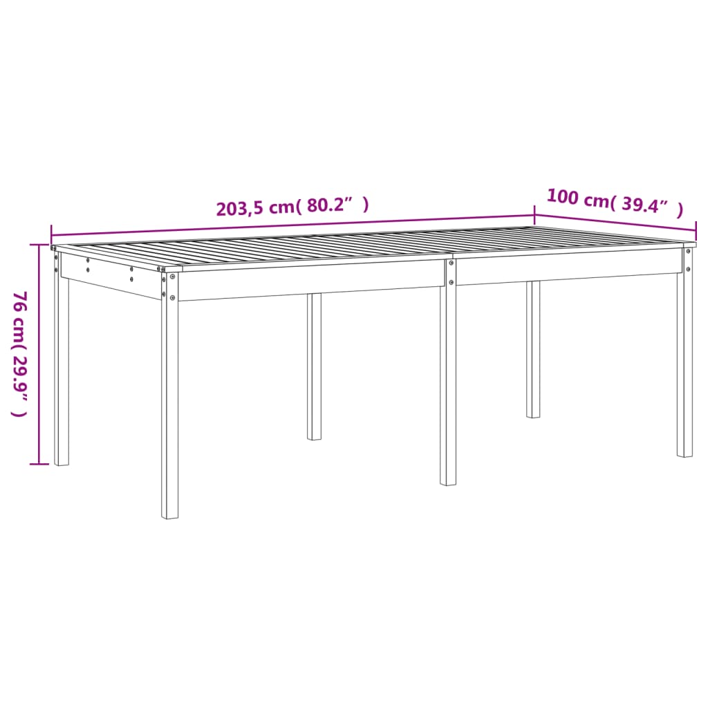 vidaXL Set de comedor de jardín 17 pzas madera maciza pino marrón miel