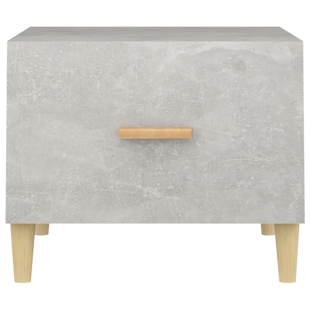 vidaXL Mesa de centro madera contrachapada gris hormigón 50x50x40cm