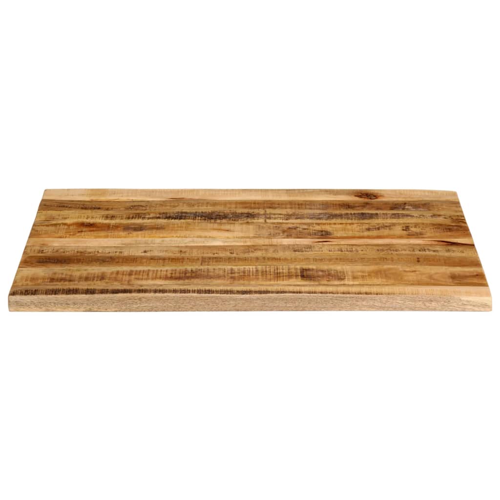 vidaXL Tablero de mesa borde natural madera maciza mango 100x80x2,5 cm