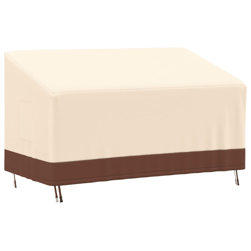 vidaXL Cubierta de banco de 3 plazas Oxford 600D beige 159x84x56/81 cm