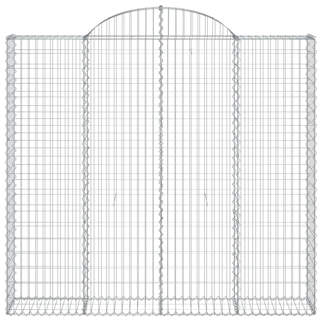 vidaXL Cestas de gaviones 7 uds forma de arco hierro 200x30x180/200 cm