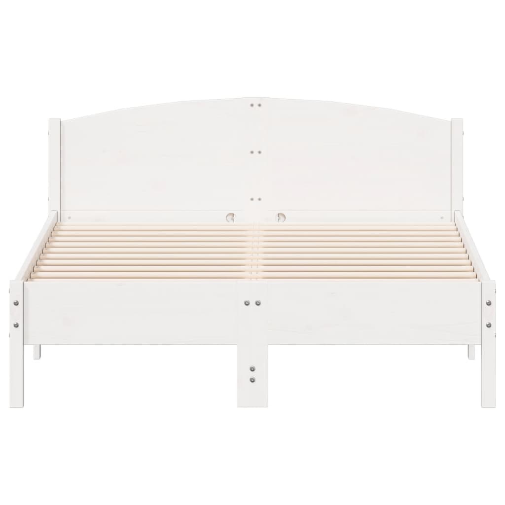 vidaXL Estructura de cama sin colchón madera de pino blanca 140x190 cm