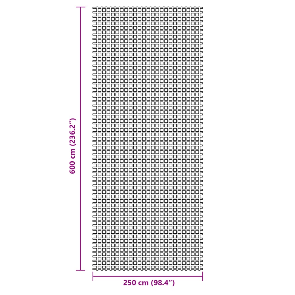 vidaXL Alfombrilla de camping gris antracita 6x2,5 m