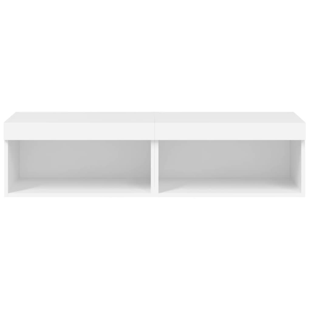 vidaXL Muebles para TV con luces LED 2 uds blanco 60x30x30 cm