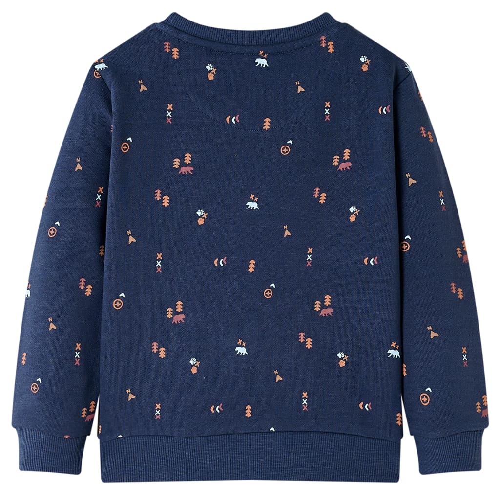 Sudadera infantil azul marino mélange 104