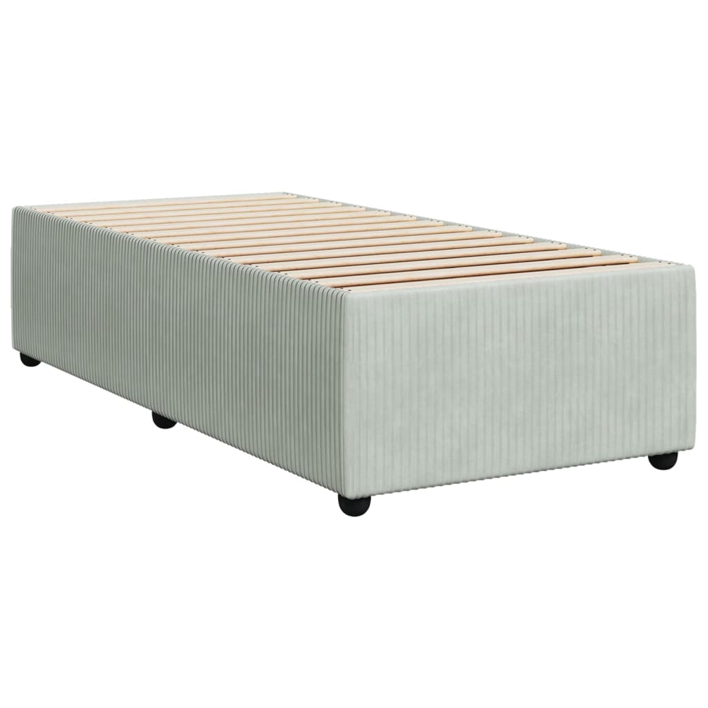 vidaXL Estructura de cama sin colchón terciopelo gris claro 80x200 cm