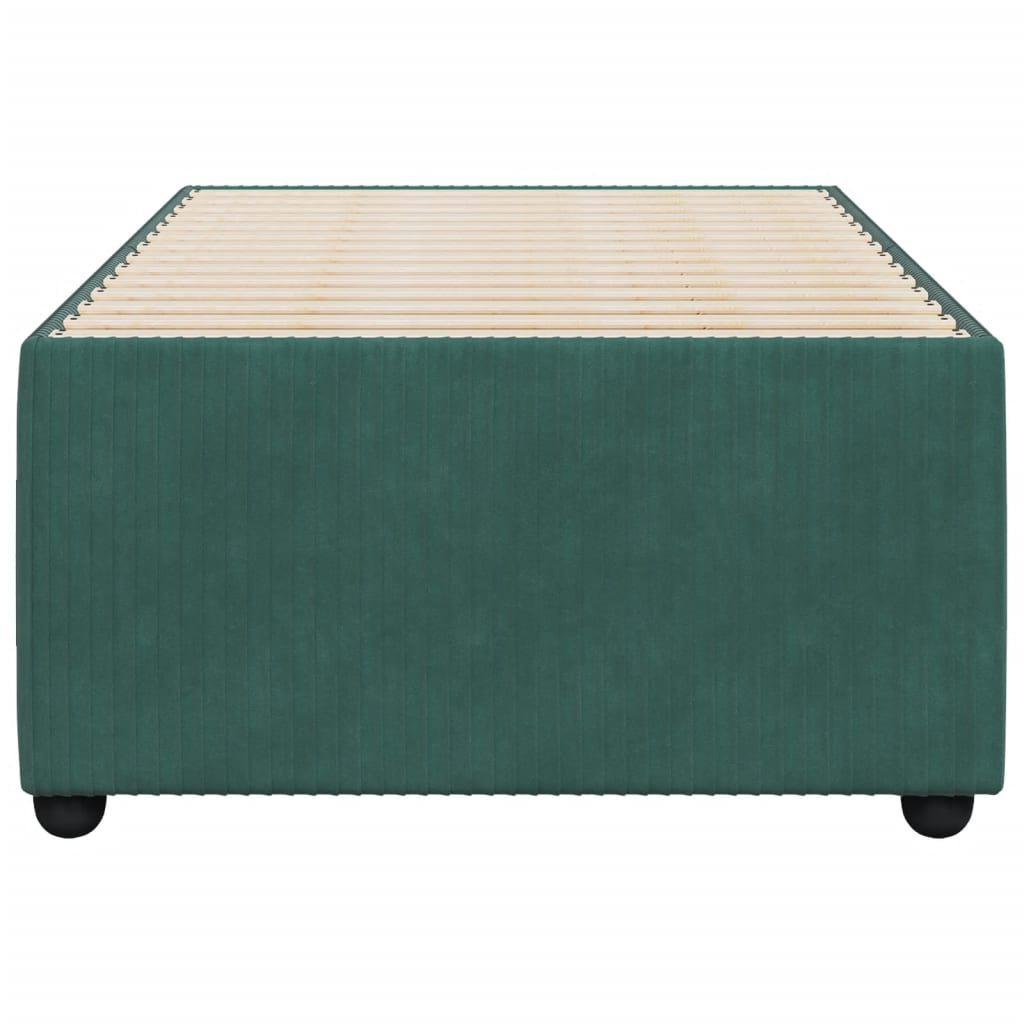 vidaXL Estructura de cama sin colchón terciopelo verde oscuro 80x200cm