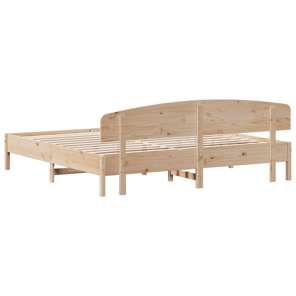 vidaXL Estructura de cama sin colchón madera maciza de pino 180x200 cm