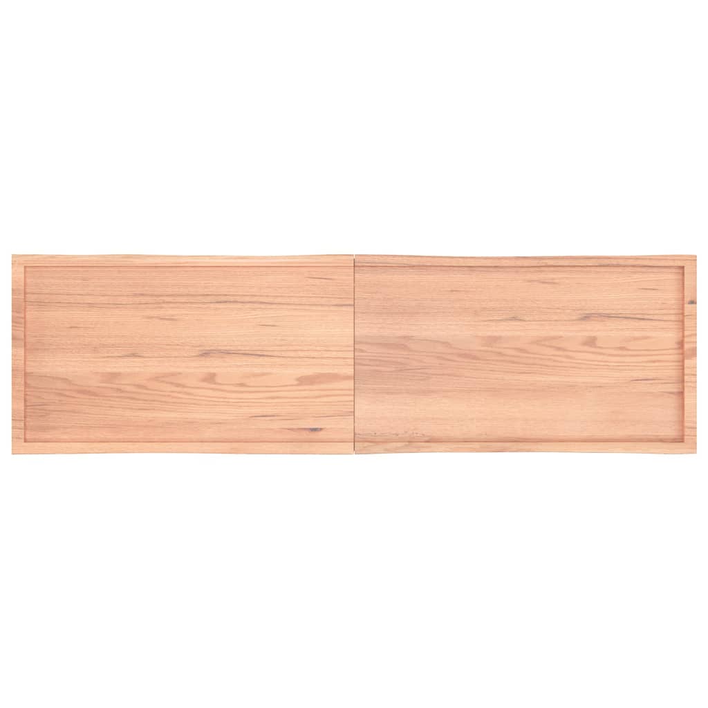 vidaXL Tablero mesa madera tratada borde natural marrón 220x60x(2-6)cm