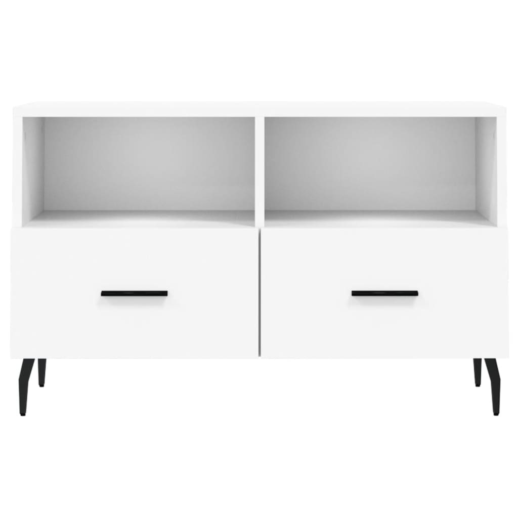 vidaXL Mueble para TV madera contrachapada blanco 80x36x50 cm