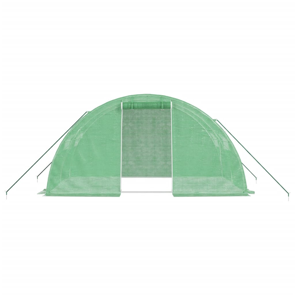 vidaXL Invernadero con estructura de acero verde 8 m² 4x2x2 m