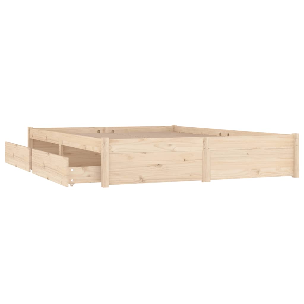 vidaXL Estructura de cama con cajones 140x200 cm