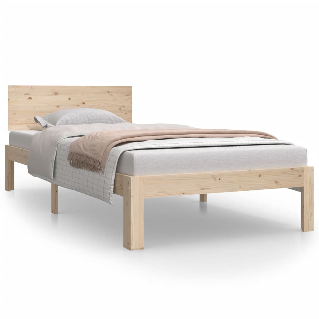 vidaXL Estructura de cama sin colchón madera maciza de pino 90x200 cm