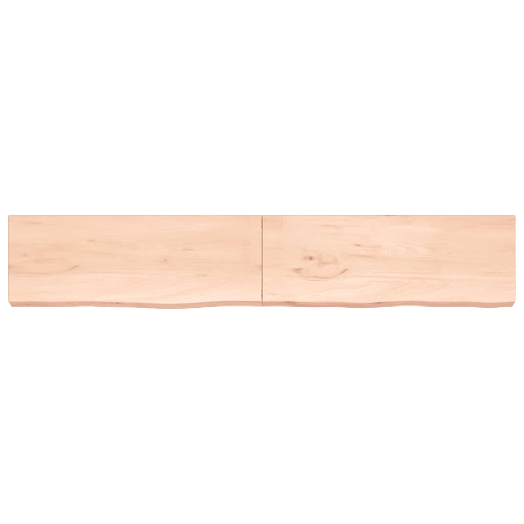 vidaXL Encimera de baño madera maciza sin tratar 220x40x(2-6) cm