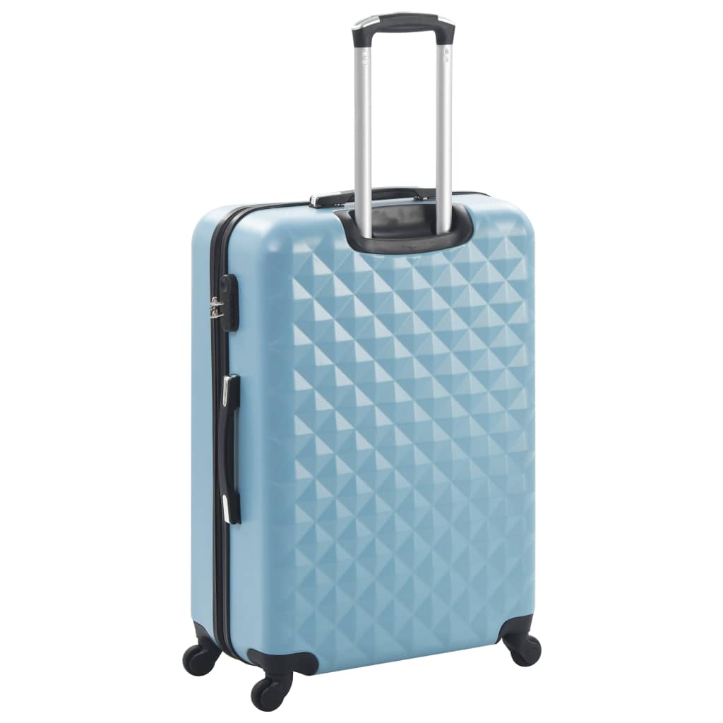 vidaXL Juego de maletas rígidas con ruedas trolley 3 piezas azul ABS