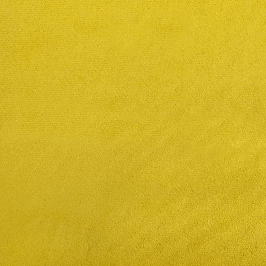 vidaXL Sofá cama suelo 2 en 1 terciopelo amarillo oscuro 122x204x55 cm