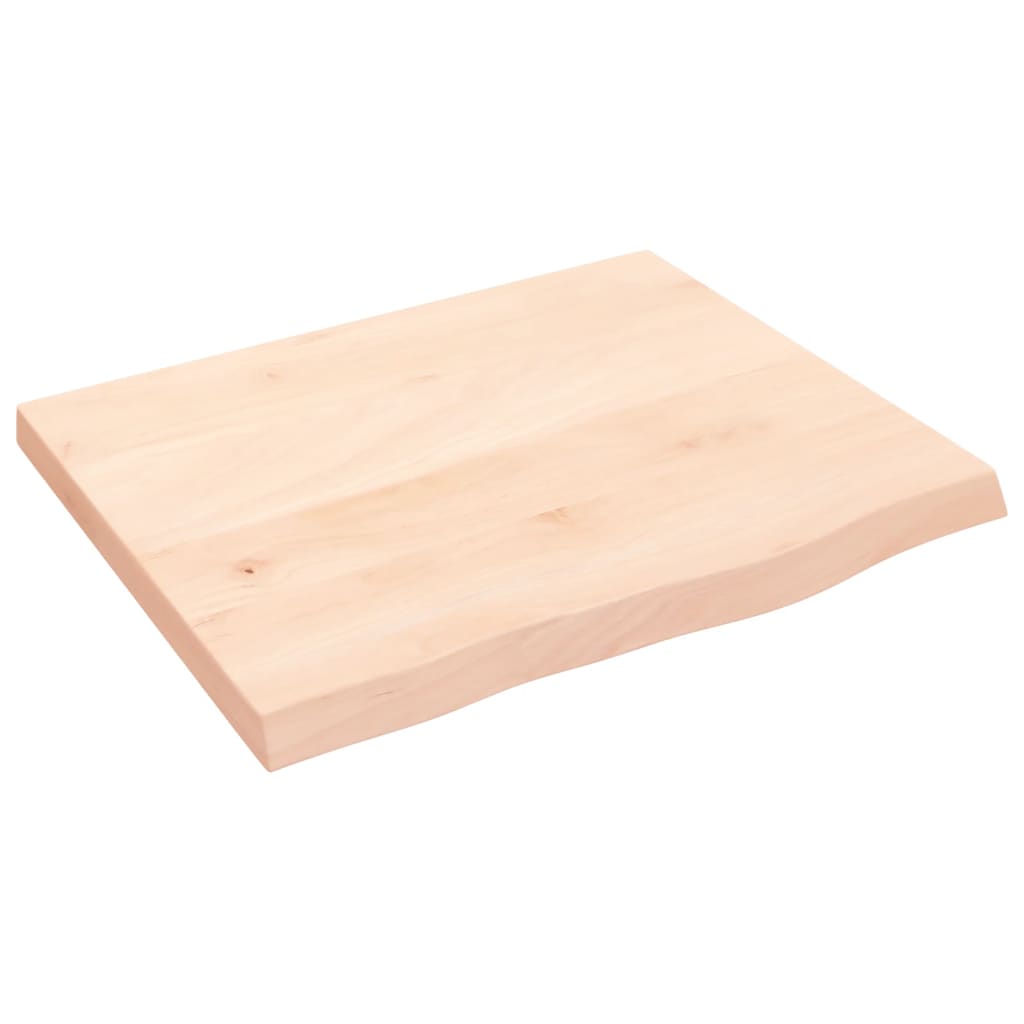 vidaXL Encimera de baño madera maciza sin tratar 60x50x(2-4) cm