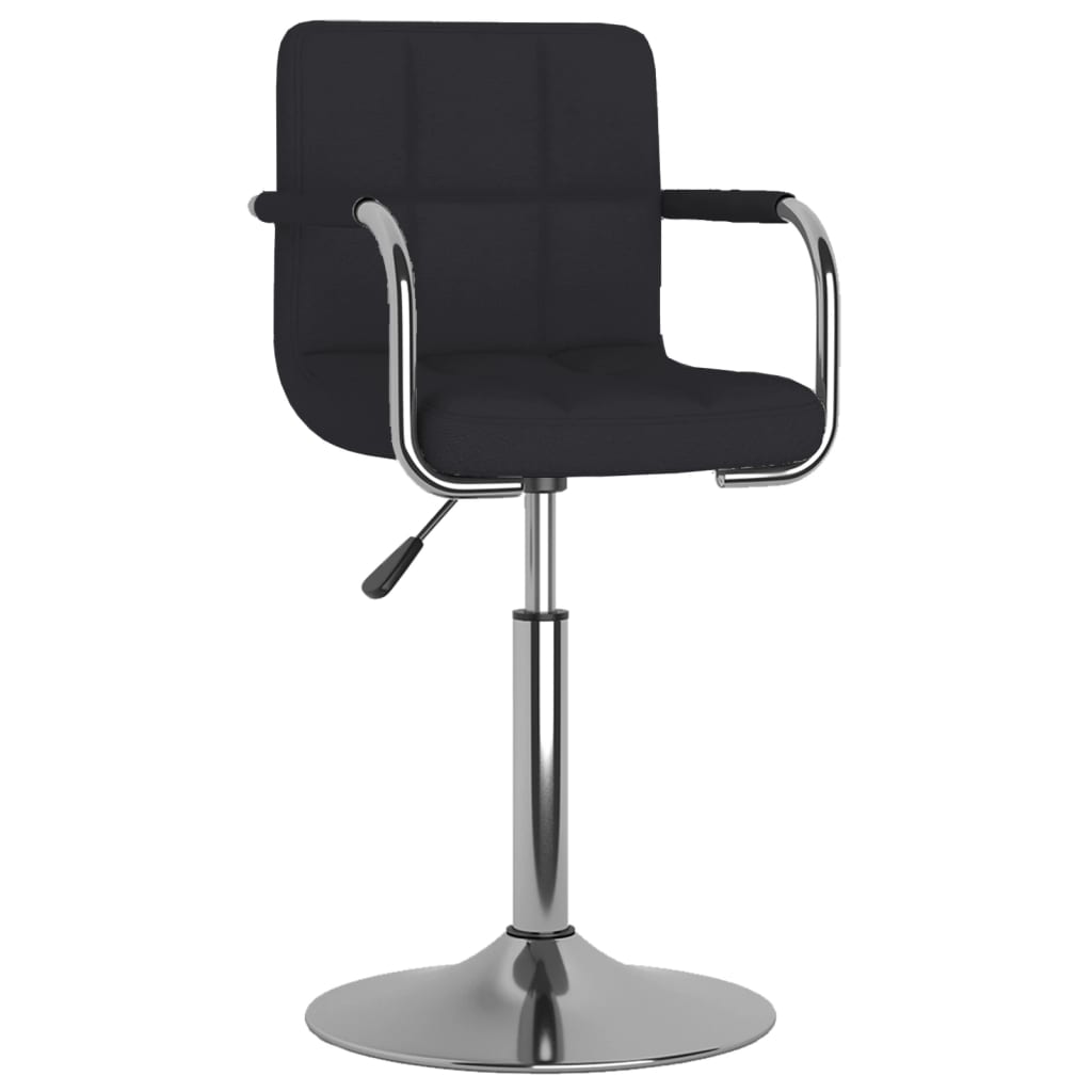 vidaXL Silla de comedor de tela negra