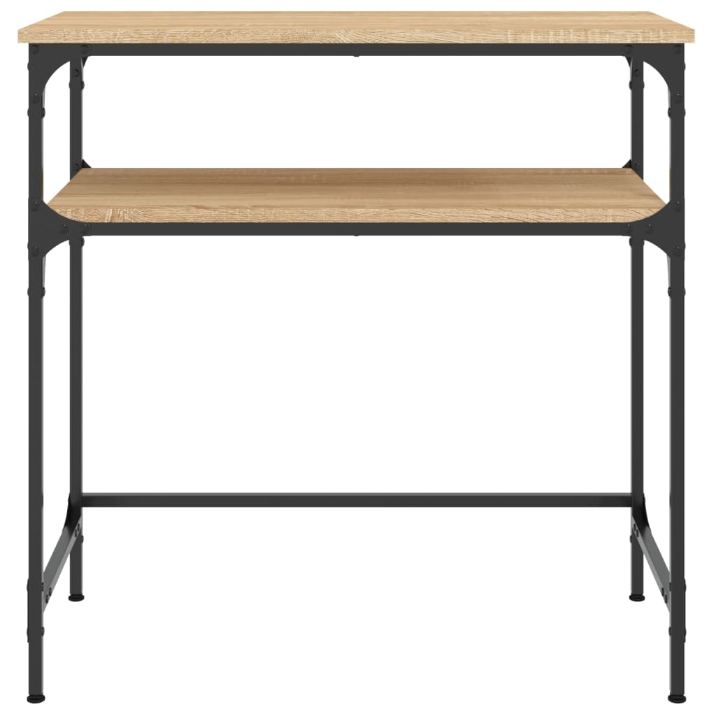 vidaXL Mesa consola madera de ingeniería roble Sonoma 75x35,5x75 cm