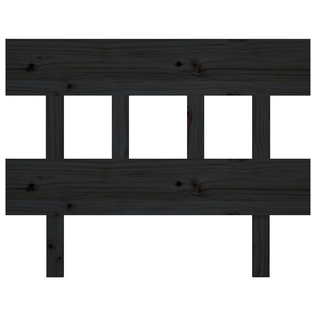 vidaXL Cabecero de cama madera maciza de pino negro 103,5x3x81 cm