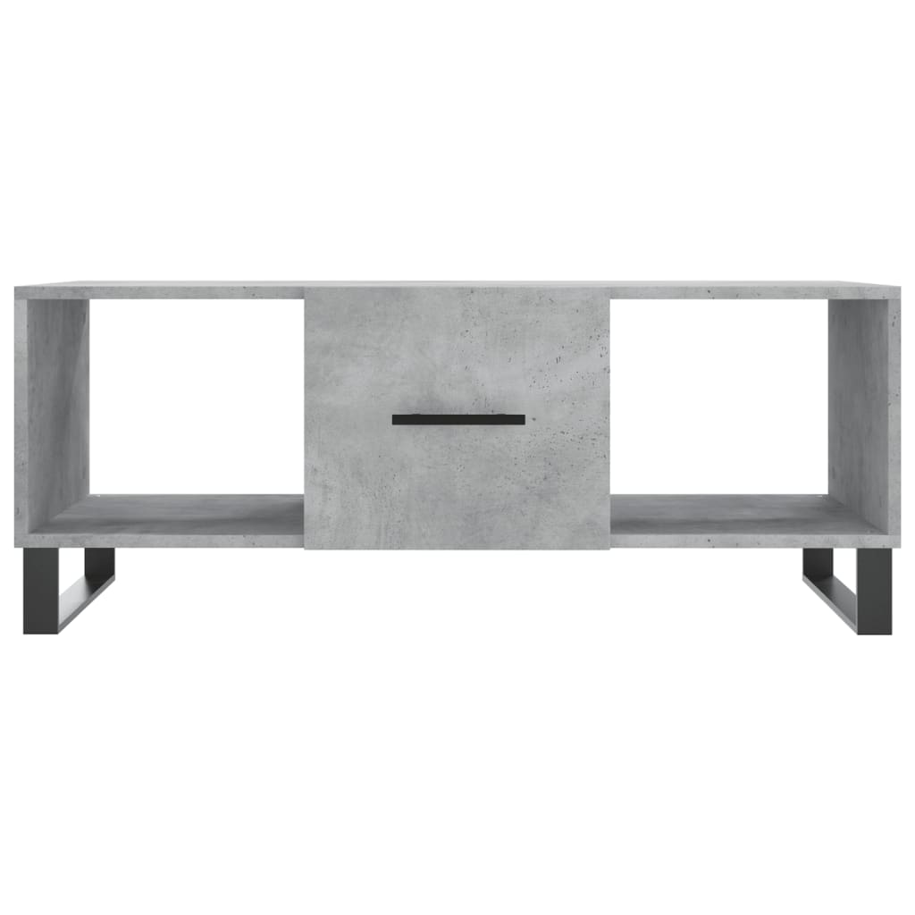 vidaXL Mesa de centro madera contrachapada gris hormigón 102x50x40 cm