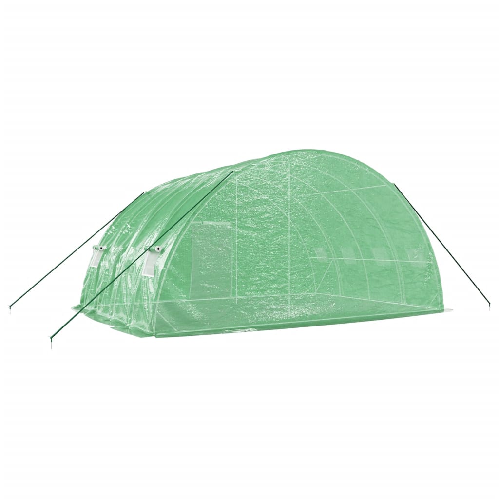 vidaXL Invernadero con estructura de acero verde 24 m² 6x4x2,85 m