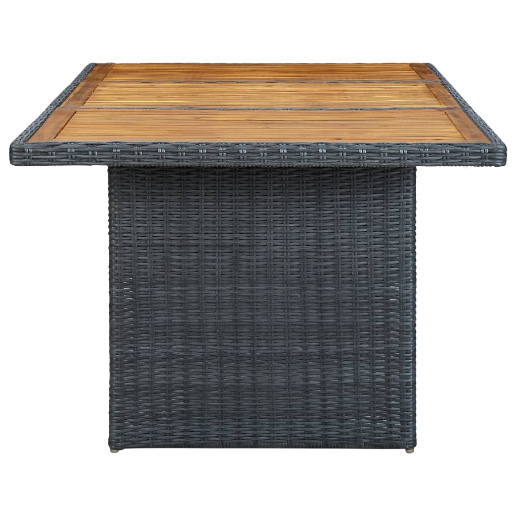 vidaXL Set comedor jardín 7 pzas cojines ratán sintético gris oscuro