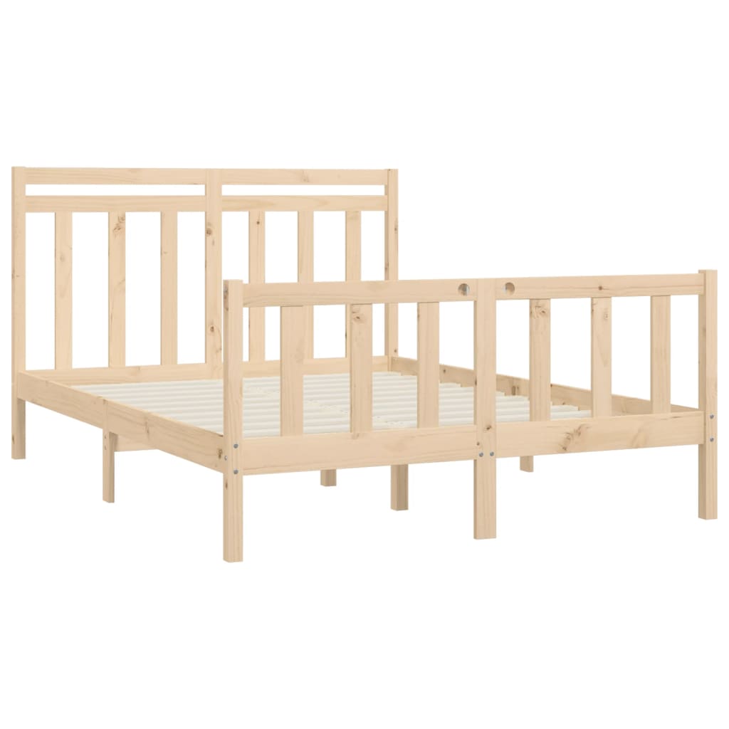 vidaXL Estructura de cama sin colchón madera maciza de pino 140x200 cm