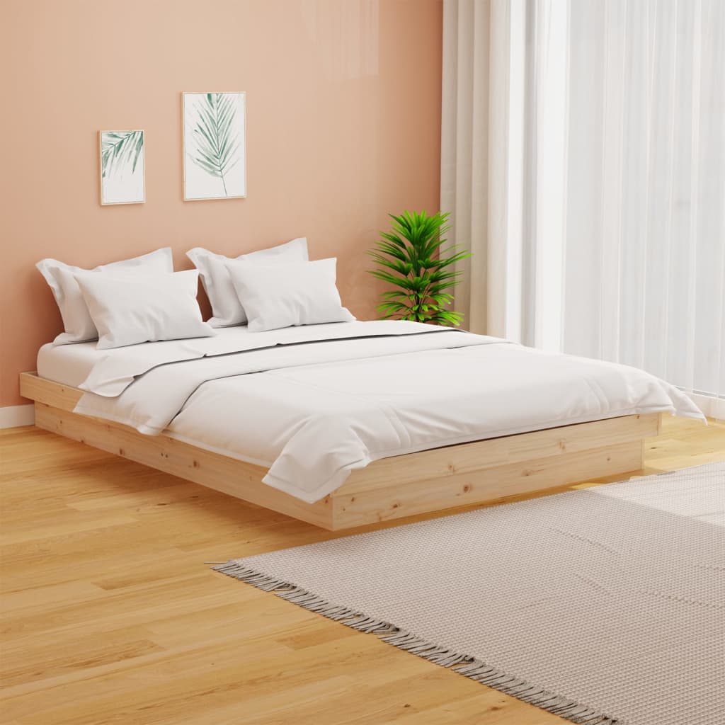 vidaXL Estructura de cama madera maciza 150x200 cm