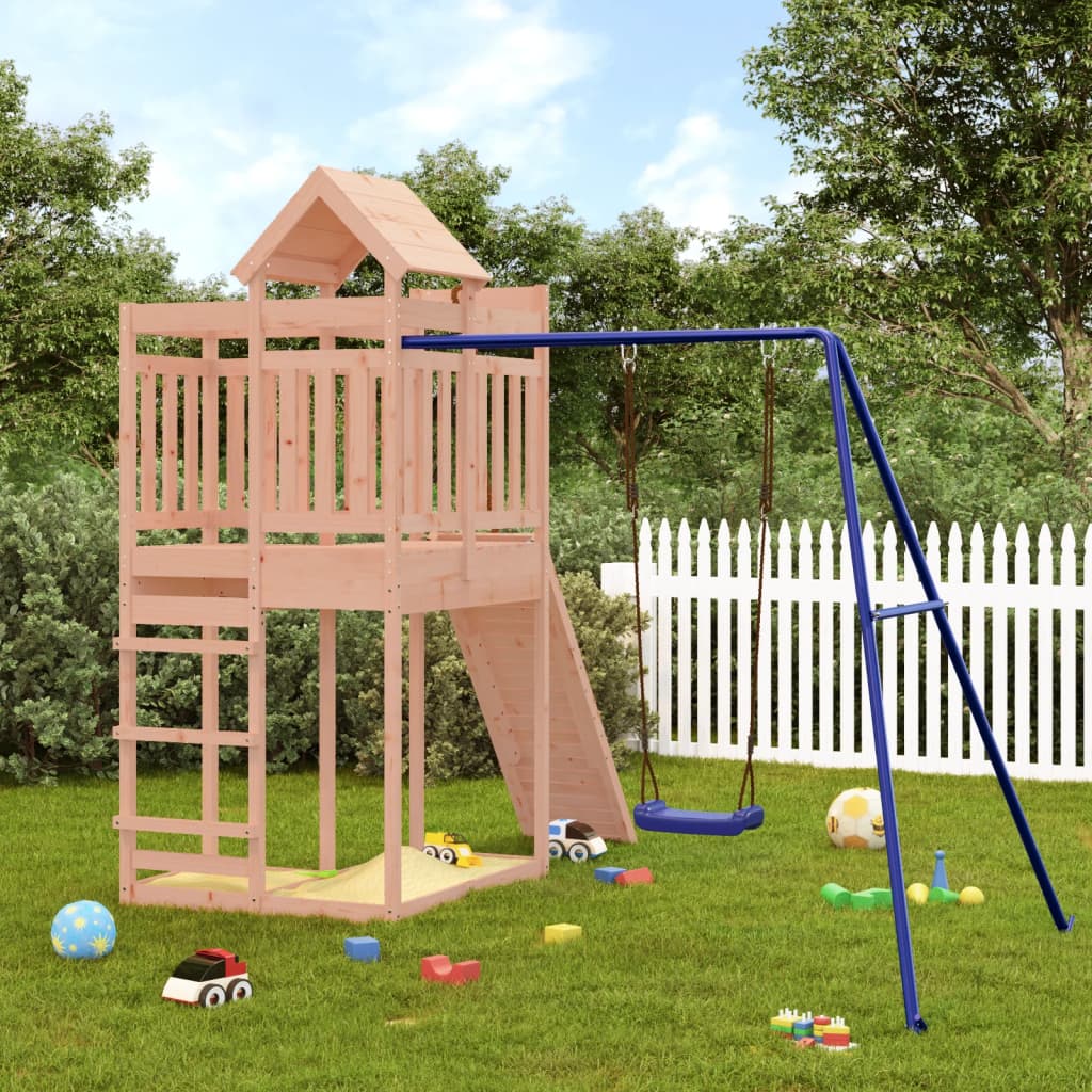 vidaXL Parque infantil de exterior madera maciza Douglas