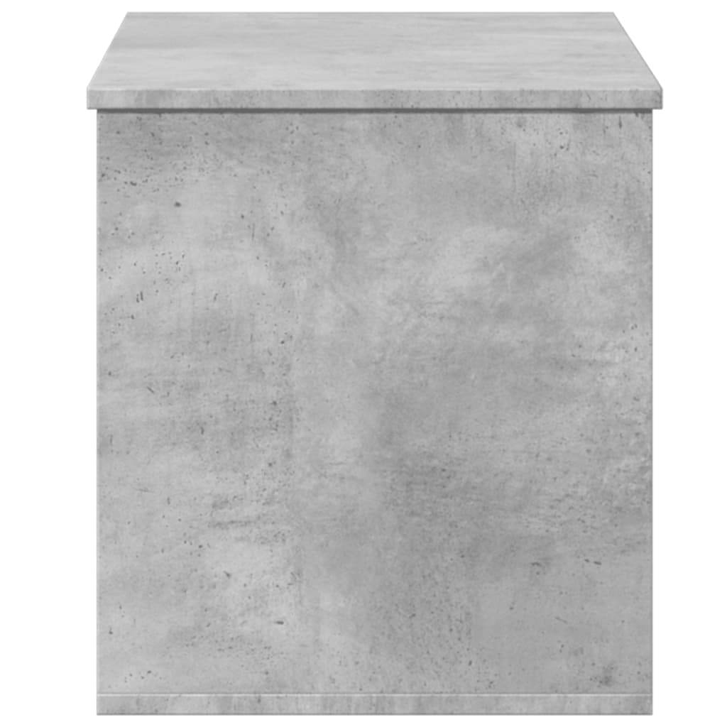 vidaXL Caja de almacenaje madera ingeniería gris hormigón 100x42x46 cm