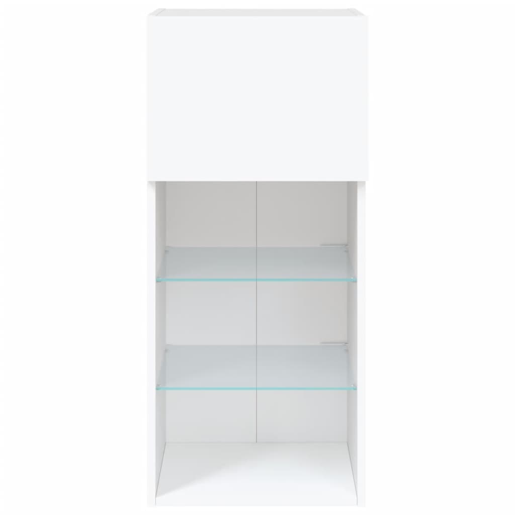 vidaXL Mueble para TV con luces LED blanco 40,5x30x90 cm