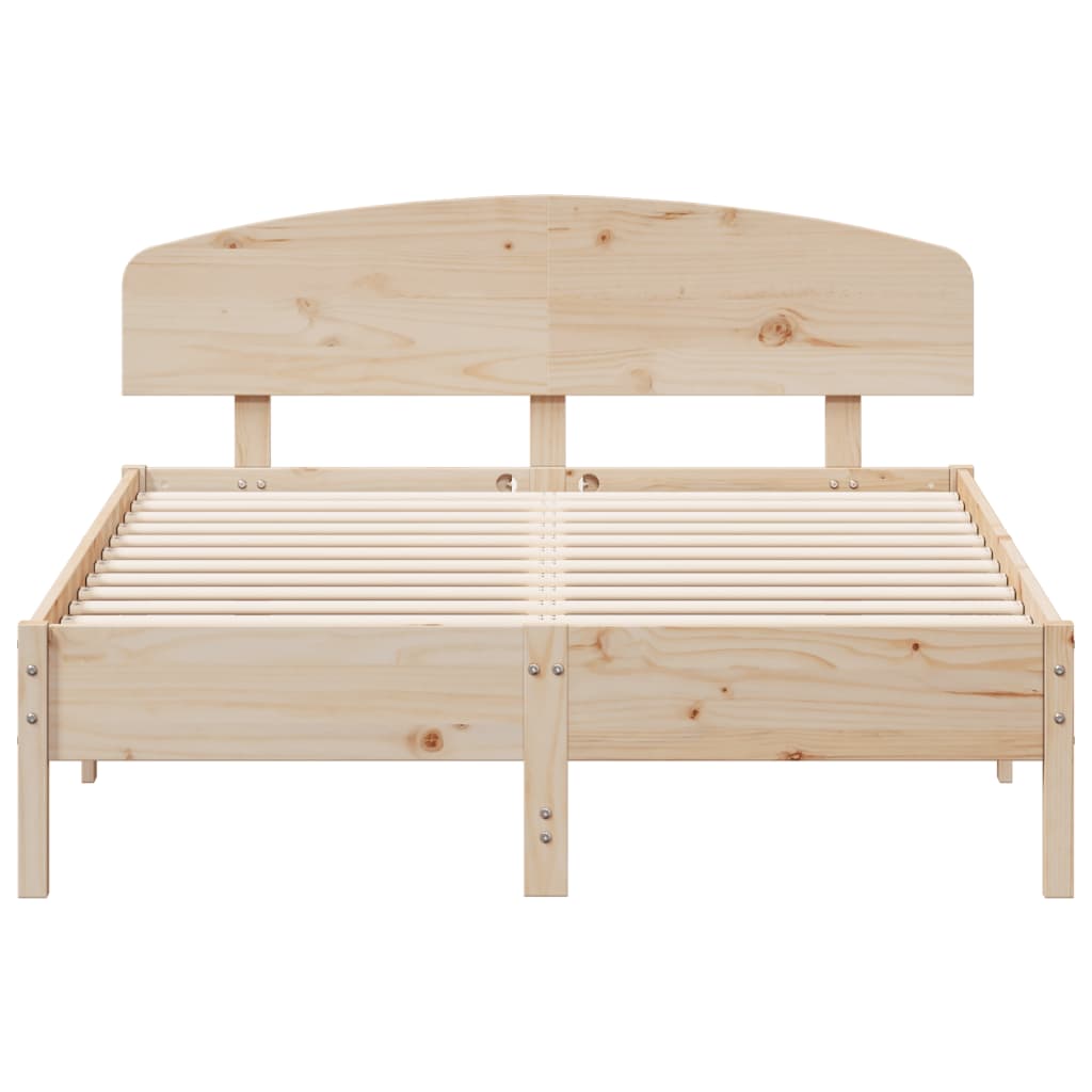 vidaXL Estructura de cama sin colchón madera maciza de pino 120x190 cm