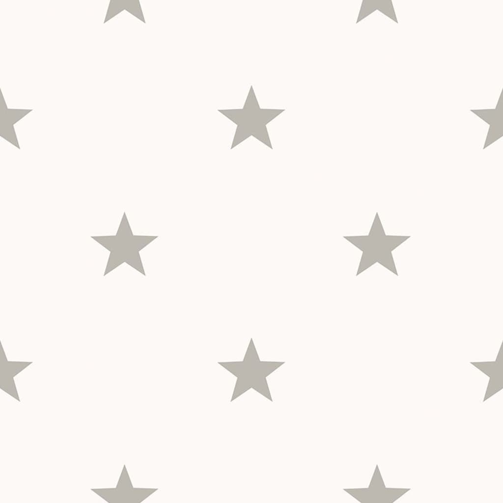 Noordwand Papel pintado Friends&Coffee Little Stars gris claro blanco