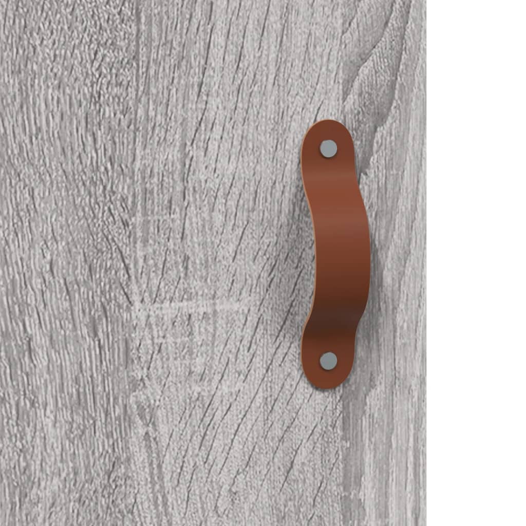 vidaXL Aparador alto madera contrachapada gris sonoma 69,5x34x180 cm