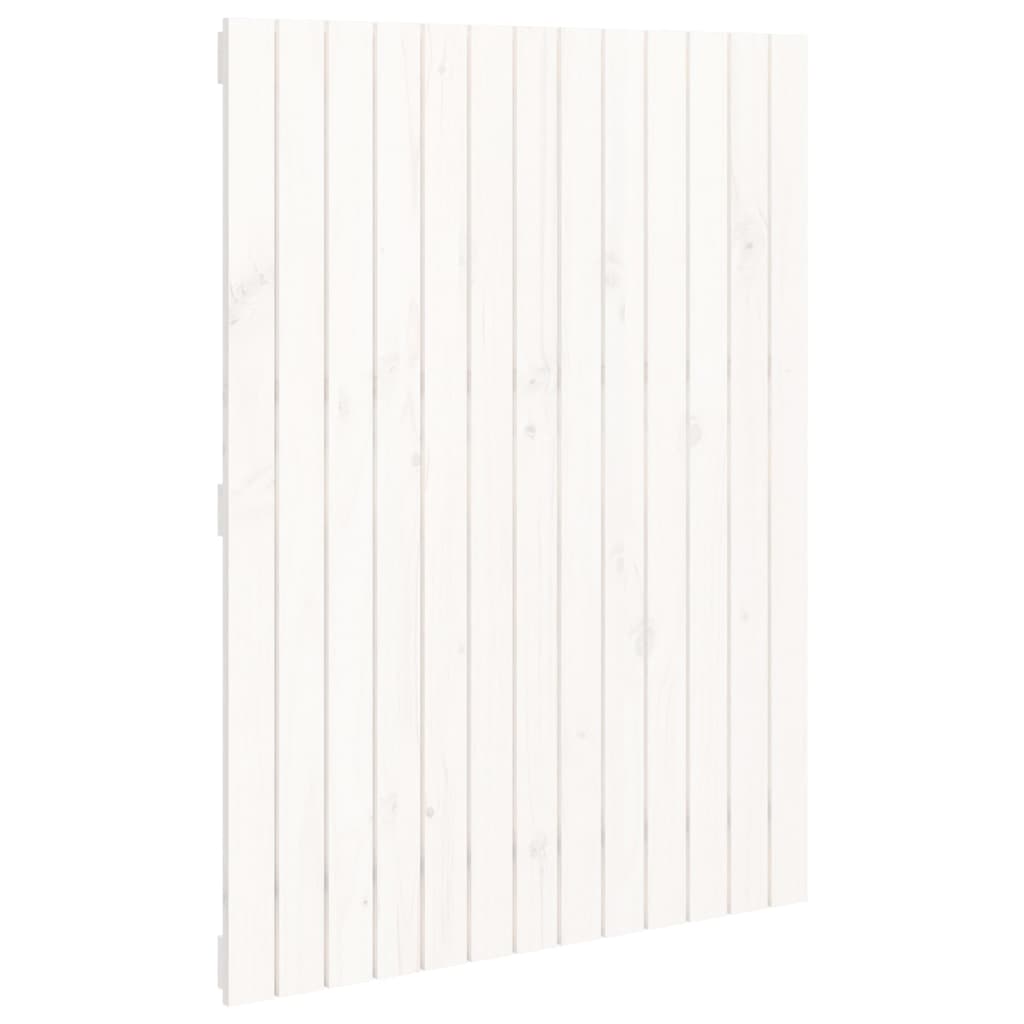 vidaXL Cabecero de cama pared madera maciza pino blanco 82,5x3x110 cm