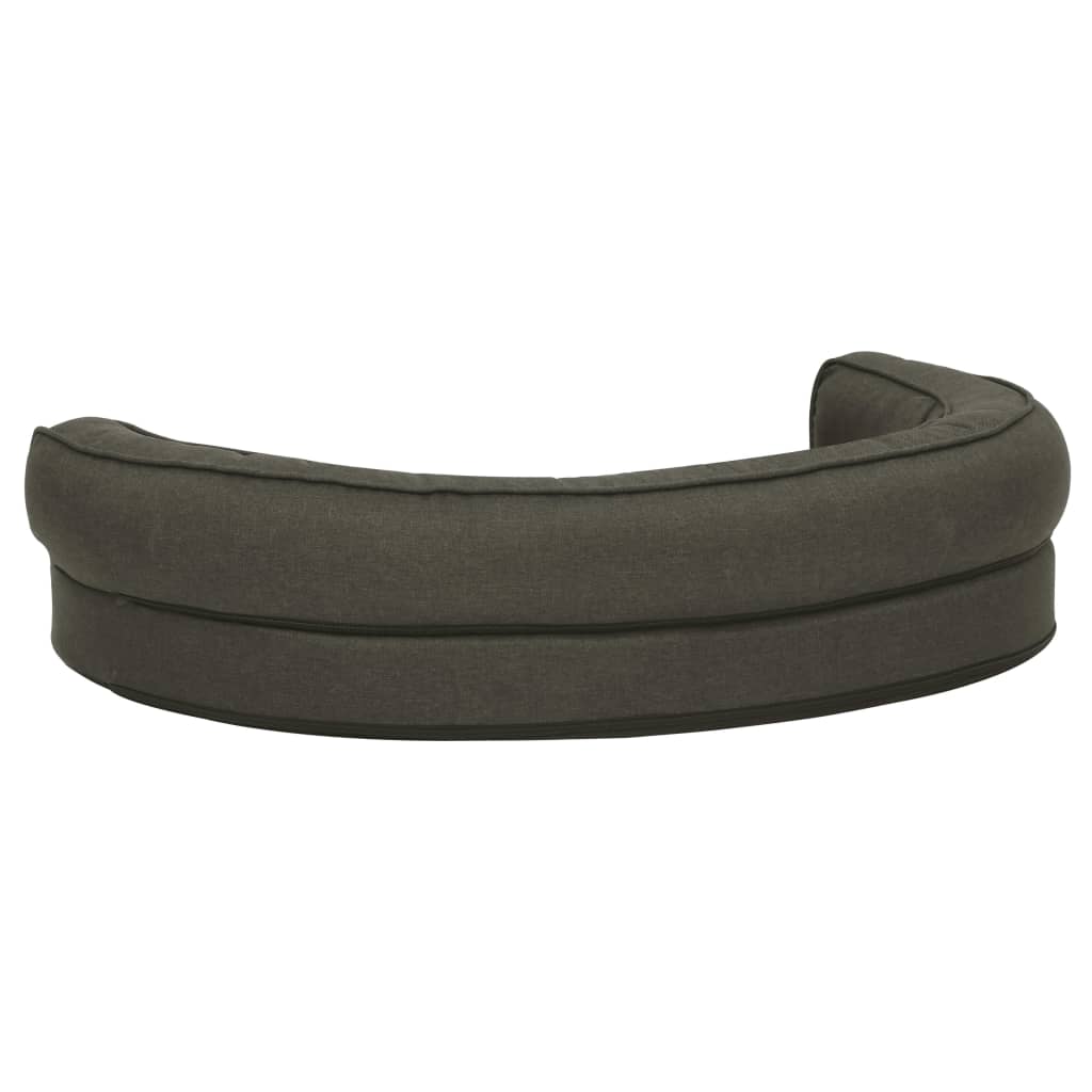 vidaXL Colchón para cama de perro ergonómico gris oscuro 75x53 cm